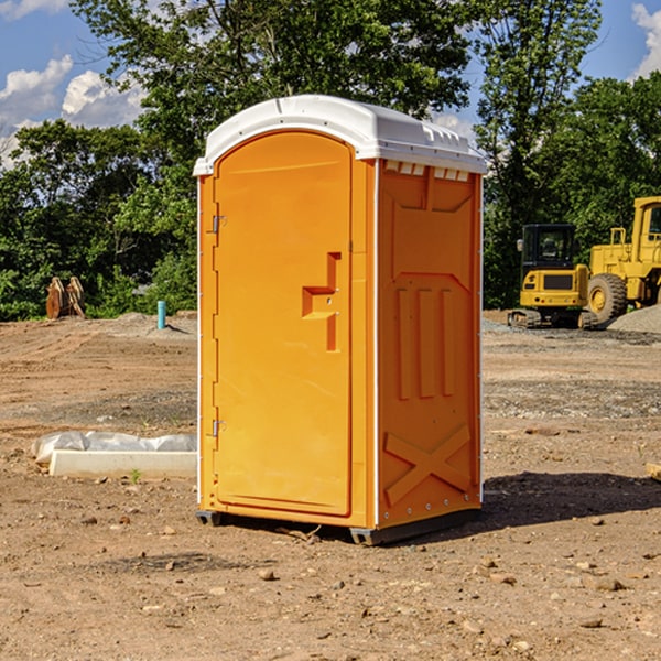 how often are the portable restrooms cleaned and serviced during a rental period in McConnellstown